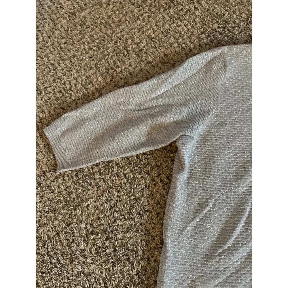 Cato Women's Quarter Sleeve Silver Sweater Size‎ 22/24W